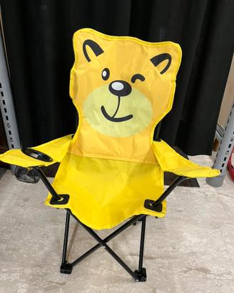 Sedia sdraio sdraietta bambini pieghevole giallo