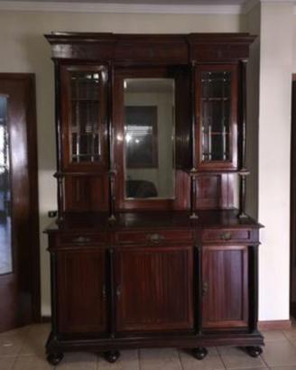 credenza liberty anno 1920 con specchio 