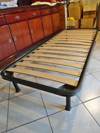 Rete singola 80x190 a doghe strette con piedini