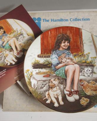 Piatto Bambina con animali. Royal Worcester