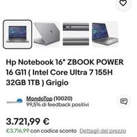 hp ebook Power 16 inch g11 e core 7