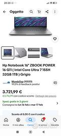 hp ebook Power 16 inch g11 e core 7