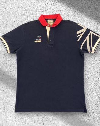 Boggi Milano Polo Uomo Blu Navy Dettagli British
