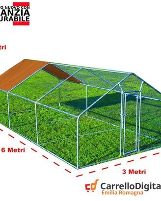 Gabbia Galline 3x6m x 2mH-18mq – arancio