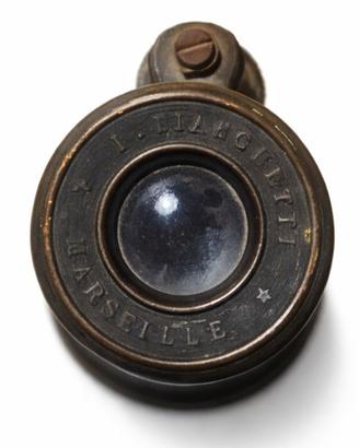 Antico monocolo "Marseille" in ottone -XIX secolo
