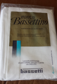Lenzuolo matrimoniale Bassetti con orlo a giorno