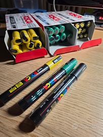 Pennarello Uniposca 5MM Giallo, Verde e Oro