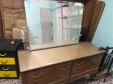 Cassettiera da salotto con specchio Vintage - '900