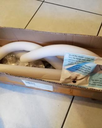 Bastone cromato x tenda doccia a pressione