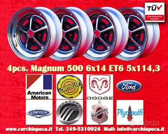 4 pz cerchi Magnum Ford 500 6x14 ET6 PCD 5x114.3