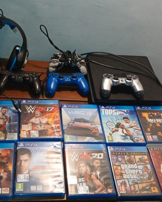  ps4 più videogiochi più cuffie più controlle