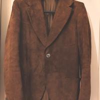 giacca vintage in pelle scamosciata stile anni 70