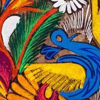 Quadro pannello messicano su corteccia di sughero