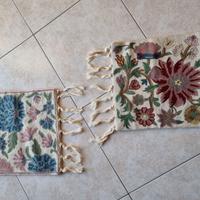 coppia di tappeti indiani del Kashmir lana/cotone