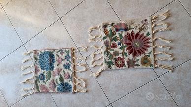 coppia di tappeti indiani del Kashmir lana/cotone