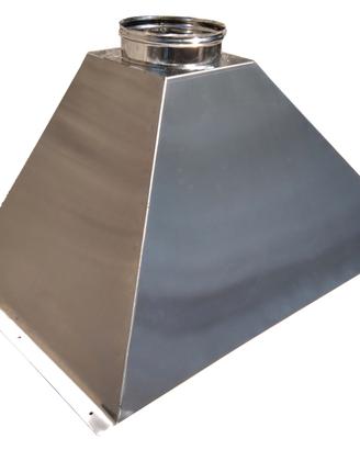 Cappa per camino in Acciaio Inox cm.100x70 Ø200