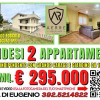 2 appartamenti in casa indipendente con giardino