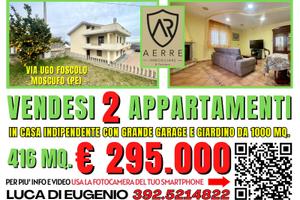 2 appartamenti in casa indipendente con giardino