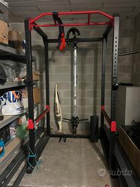 Gabbia bodybuilding POWER+bilancieri+panca+pesi