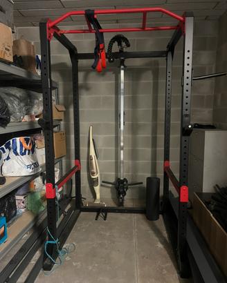 Gabbia bodybuilding POWER+bilancieri+panca+pesi