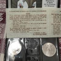 folder con monete argento con certificato 