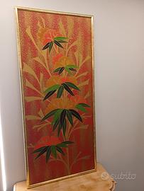 Dipinto su seta motivo orientale 