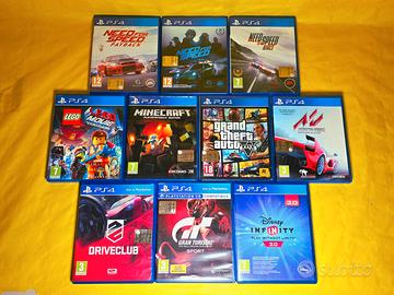 ✅ Lotto 10 Giochi PS4 - Minecraft GTA Gran Turismo