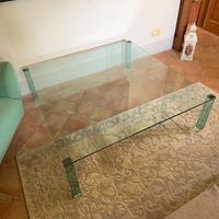 Tavolino basso in cristallo Design