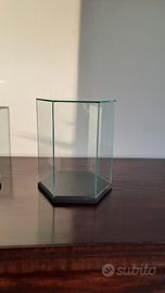 Campana vetro, teca, espositore vetro