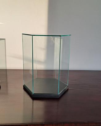 Campana vetro, teca, espositore vetro
