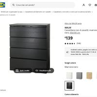 Cassettiera Malm Ikea