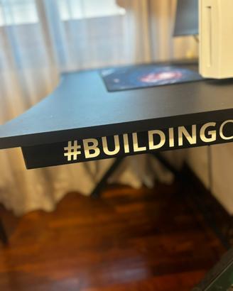 Scrivania gaming building champions