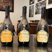 3 bottiglie vino barolo  giovanni scanavino 1970