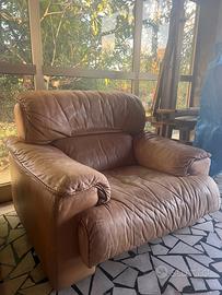 Poltrona in pelle vintage