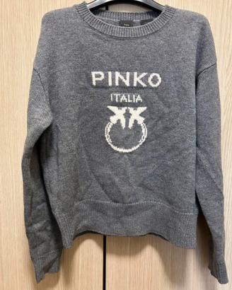 Maglione Pinko Donna Grigio Logo Italia