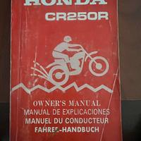 Manuale del proprietario honda CR 250 R 1982 -
