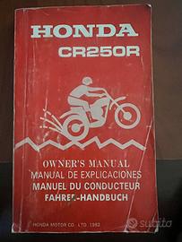 Manuale del proprietario honda CR 250 R 1982 -