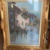 quadro Mario barra con cornice antica