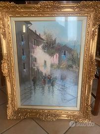 quadro Mario barra con cornice antica