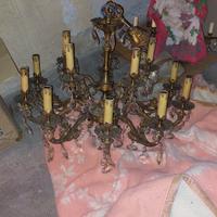 Lampadario più abat jour anni 50/60