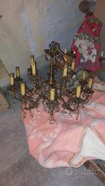 Lampadario più abat jour anni 50/60