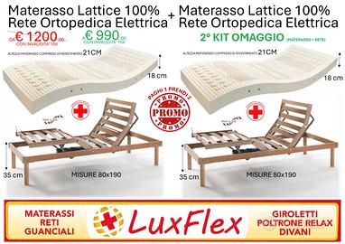 MATERASSO LATTICE 100% E RETE ELETTRICA + 2’ KIT
