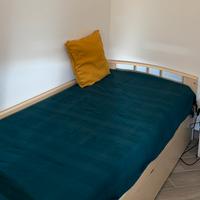 Letto singolo con seconda rete estraibile