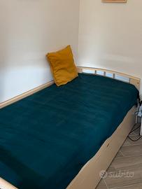 Letto singolo con seconda rete estraibile