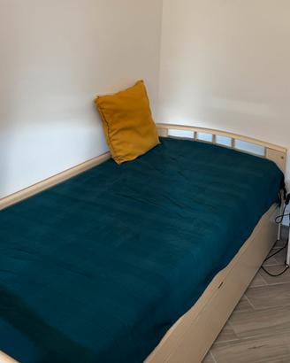 Letto singolo con seconda rete estraibile