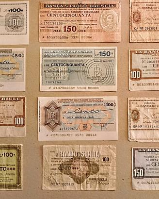 Lotto 24 mini assegni anni 75-78 