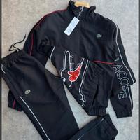 tuta lacoste nera senza cappuccio