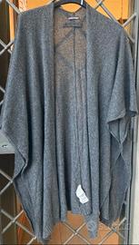Poncho mantella Fiorella Rubino grigio taglia U