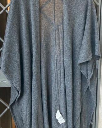 Poncho mantella Fiorella Rubino grigio taglia U