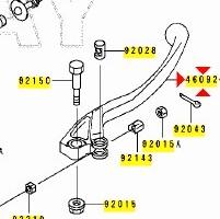 Leva freno ant Kawasaki KX125 460921191